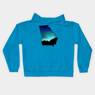 Georgia piney woods at night Kids Hoodie